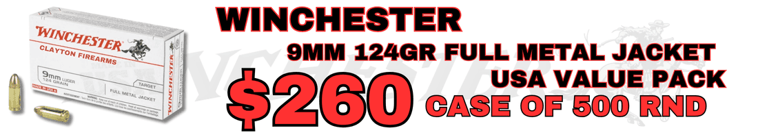 Winchester 9mm 124Gr Full Metal Jacket