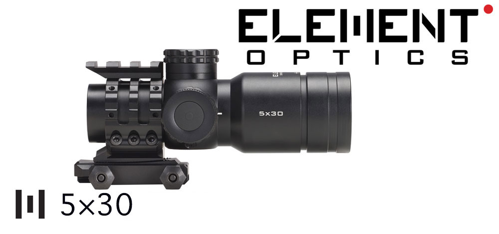 Element Optics Immersive 5x30 LPR-1D MRAD Scope - Compact Prismatic With ED Glass